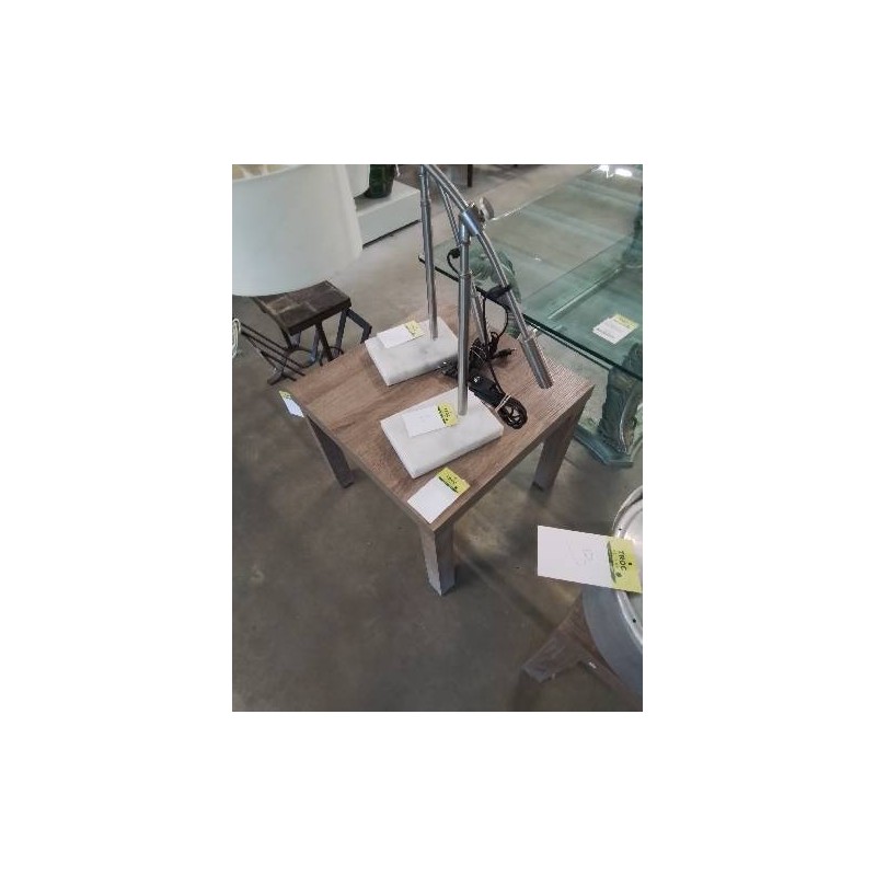 TABLE BASSE CARRÉE BOIS TAUPE