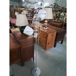 LAMPADAIRE MÉTAL GRIS 2 FEUX ORIENTABLES AJ RÉSINE ECRU