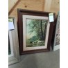 TABLEAU BERGÈRE CADRE BOIS MOULURÉ 