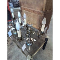 LAMPE MÉTAL DORÉ 3 FEUX