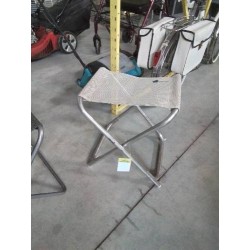 TABOURET PLIANT ALU ET TOILE GRIS LAFUMA