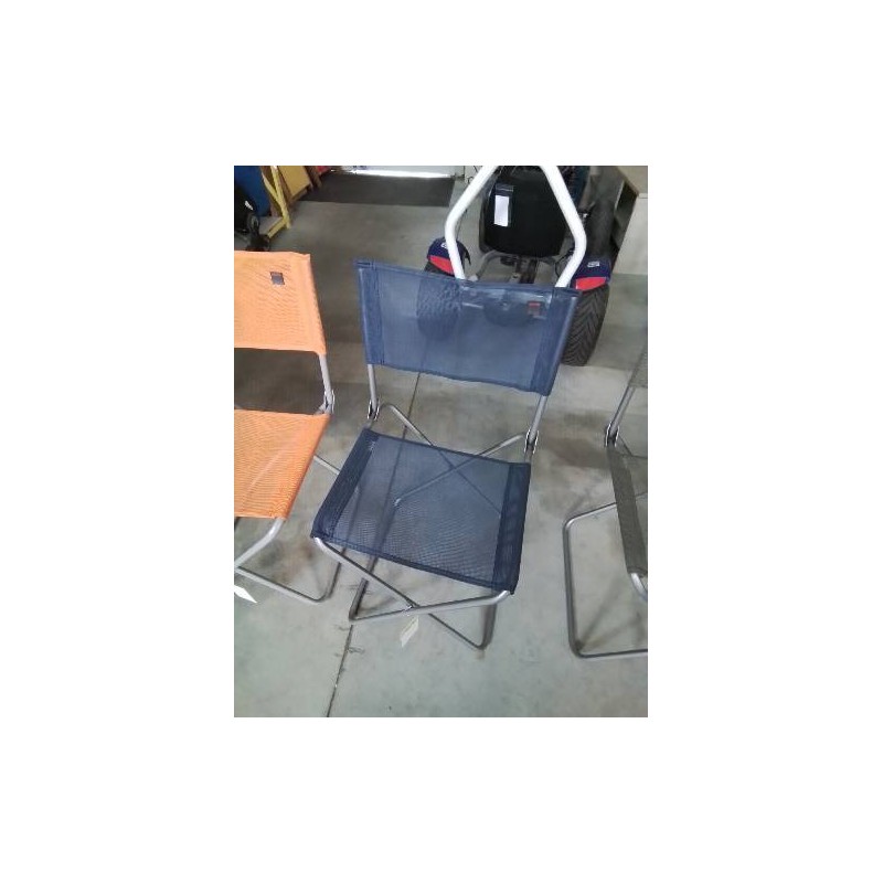 CHAISE PLIANTE MÉTAL ET TOILE BLEU LAFUMA