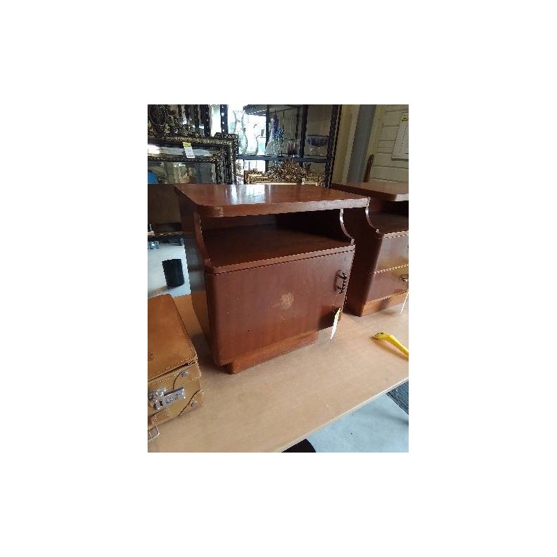CHEVET ART DÉCO BOIS 1 NICHE 1 PORTE