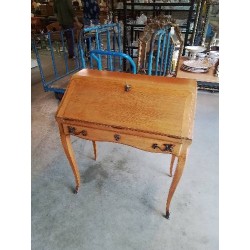 SECRÉTAIRE DE PENTE BOIS CLAIR 1 TIROIR STYLE LOUIS XV