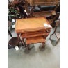 3 TABLES BASSES GIGOGNES BOIS CLAIR CHANTOURNÉ STYLE RÉGENCE 