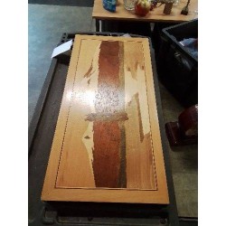JEU BACKGAMMONS COFFRET BOIS CLAIR MARQUETÉ 