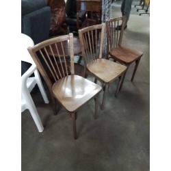 CHAISE BISTROT BOIS DOSSIER A BARREAUX BAUMANN