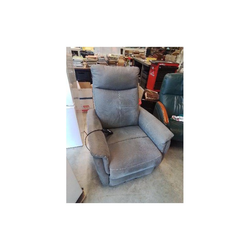 FAUTEUIL SUR ROULETTES RELAX RELEVEUR TISSU TAUPE