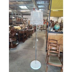 LAMPADAIRE MÉTAL CHROMÉ ET RÉSINE BLANC AJ TRANSPARENT EMPORIUM ITALY