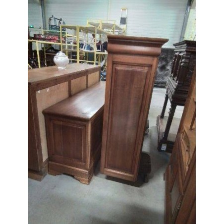 BIBLIOTHÈQUE VITRÉE BOIS CLAIR MOULURÉ 6 PORTES STYLE LOUIS PHILIPPE 