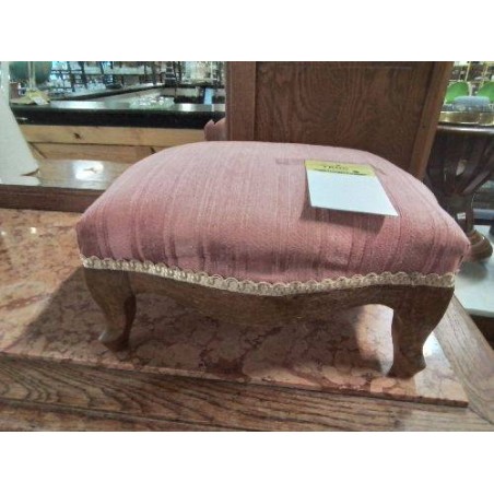 REPOSE PIED BOIS TISSU VIEUX ROSE STYLE RÉGENCE 