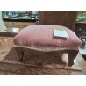 REPOSE PIED BOIS TISSU VIEUX ROSE STYLE RÉGENCE 