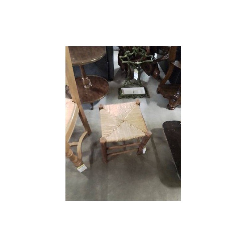 TABOURET BOIS PAILLÉ 