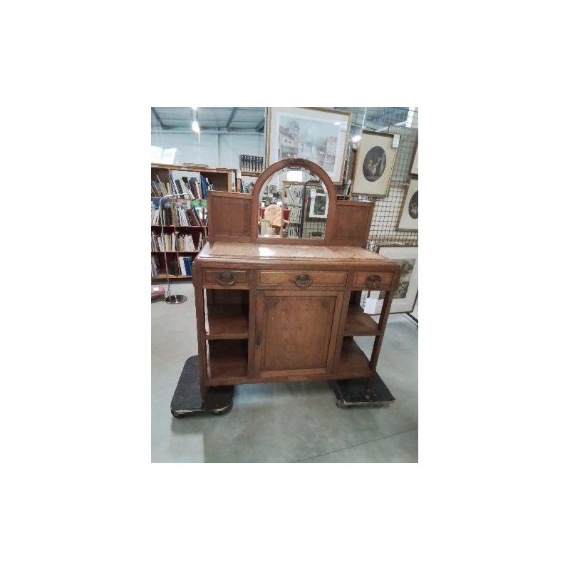 BUFFET ART DECO 1 PORTE 3 TIROIRS 4 NICHES 