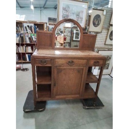 BUFFET ART DECO 1 PORTE 3 TIROIRS 4 NICHES 