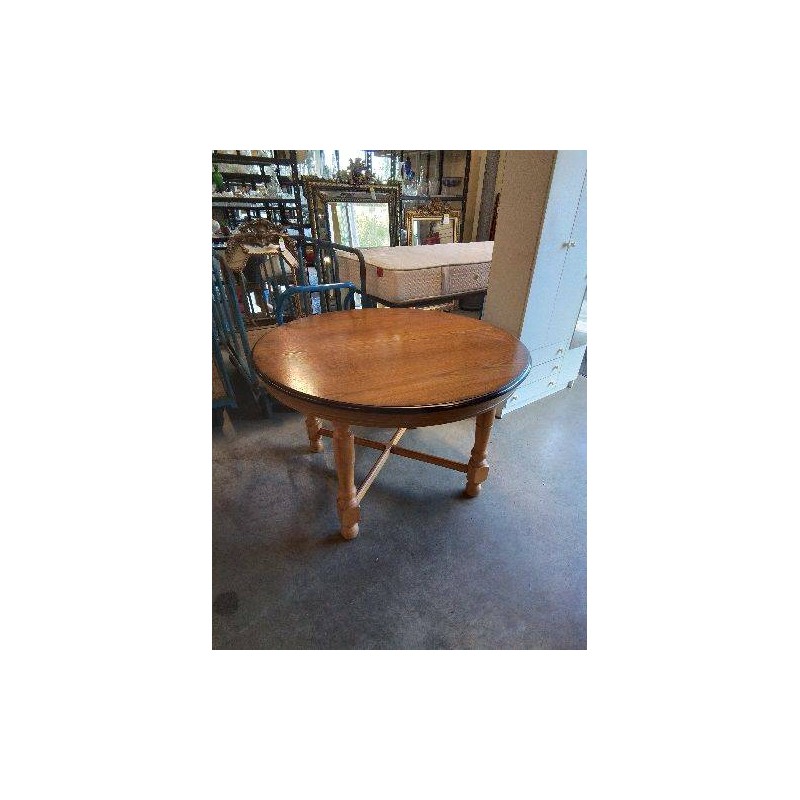 TABLE RONDE A ENTRETOISE EXTENSIBLE 120X75CM 1RAL40CM