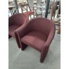 FAUTEUIL GONDOLE TISSU GRENAT 