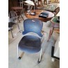 FAUTEUIL D’ACCEUIL SUR ROULETTES MÉTAL ET RESINE GRIS HERMAN MILLER