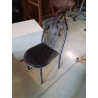  CHAISE MÉTAL ET CUIR NOIR ROBERT MALLET STEVENS