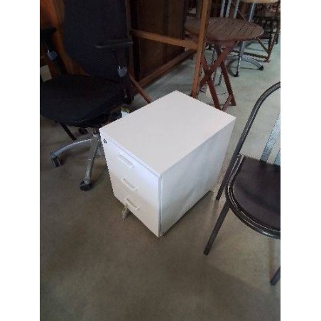 CAISSON DE BUREAU BOIS BLANC 3 TIROIRS 