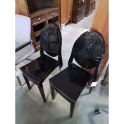 CHAISE RÉSINE NOIR VICTORIA GHOST BY STARCK BY KARTELL