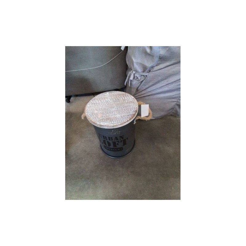 COFFRE BARIL URBAN LOFT BOIS ET MÉTAL 