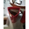 CACHE POT TRIANGULAIRE RESINE ROUGE LECHUZA 