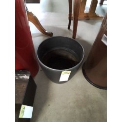 CACHE POT ROND RÉSINE NOIR 35CM