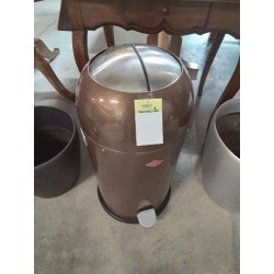 POUBELLE A PÉDALE MÉTAL MARRON WESCO