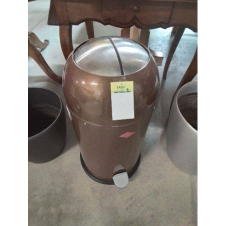 POUBELLE A PÉDALE MÉTAL MARRON WESCO