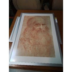 GRAVURE PORTRAIT LÉONARD DE VINCI