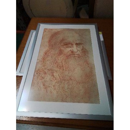GRAVURE PORTRAIT LÉONARD DE VINCI