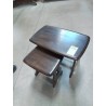 2 TABLES BASSES GIGOGNES ANGLAISE BOIS ERCOL ANNÉES 60