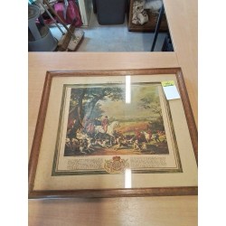 GRAVURE CHASSE DANS LE BOIS DE MEUPON J.DELCLAUX