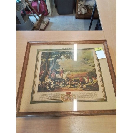 GRAVURE CHASSE DANS LE BOIS DE MEUPON J.DELCLAUX