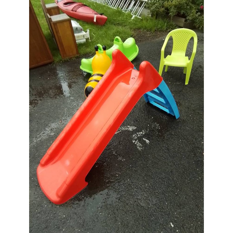 TOBOGGAN ENFANT RÉSINE ROUGE ET BLEU