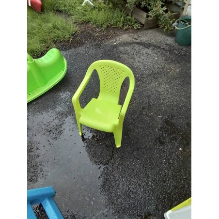 CHAISE ENFANT RÉSINE VERT