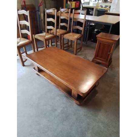 TABLE BASSE RECTANGULAIRE 2 NIVEAUX BOIS