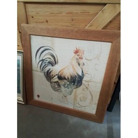 TABLEAU AU COQ ENCADREMENT BOIS