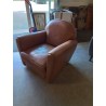 FAUTEUIL CLUB CUIR ET PU FAUVE