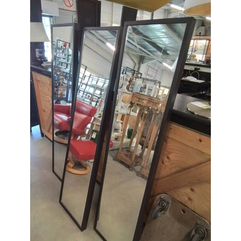 MIROIR RECTANGULAIRE BOIS NOIR 160X40CM
