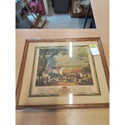 GRAVURE CHASSE DANS LE BOIS DE MEUPON J.DELCLAUX
