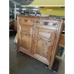 BUFFET 3 QUART RÉGENCE BOIS MOULURÉ ET SCULPTÉ D’ÉPOQUE XVIIIE