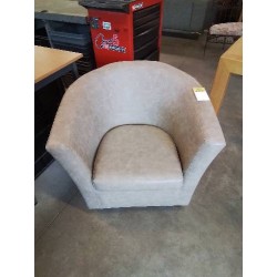 FAUTEUIL CLUB PU GRIS