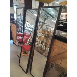 MIROIR RECTANGULAIRE BOIS NOIR 160X40CM