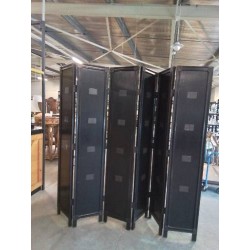 PARAVENT 6 FEUILLES BOIS NOIR STYLE ASIATIQUE 210X240CM