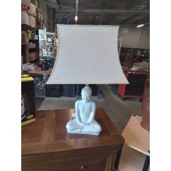 LAMPE CÉRAMIQUE BOUDDHA AJ ÉCRU 