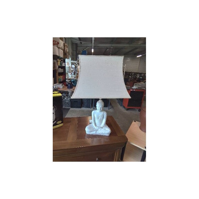 LAMPE CÉRAMIQUE BOUDDHA AJ ÉCRU 