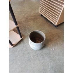 CACHE POT CÉRAMIQUE TAUPE 30X26CM