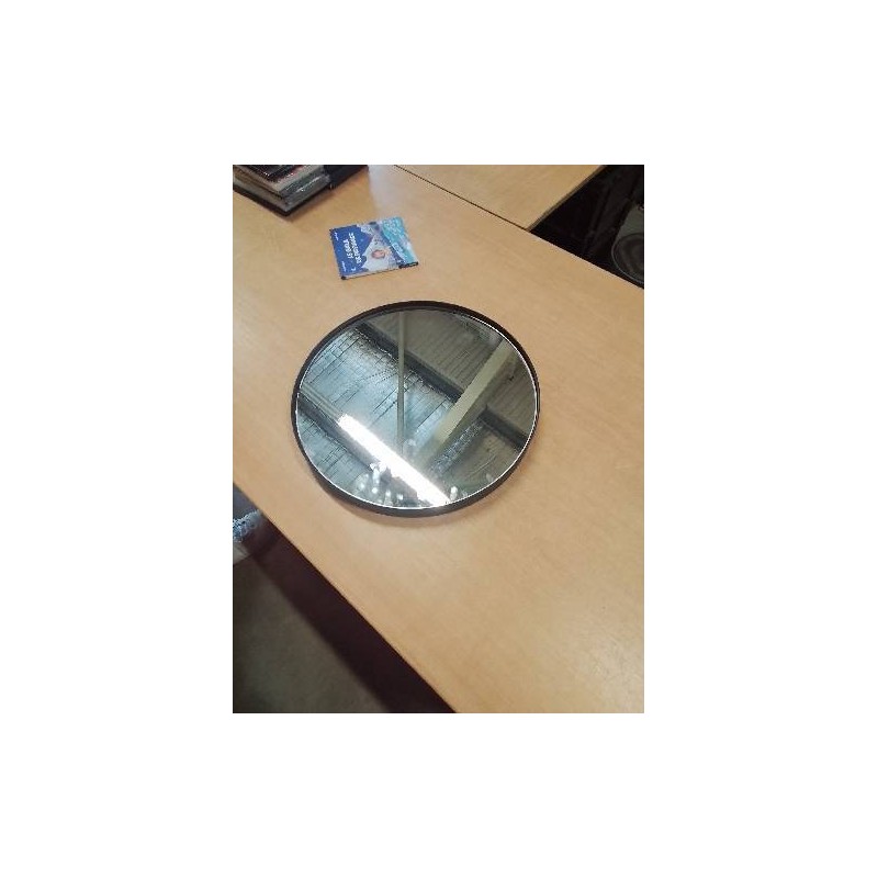 MIROIR ROND BOIS NOIR 
